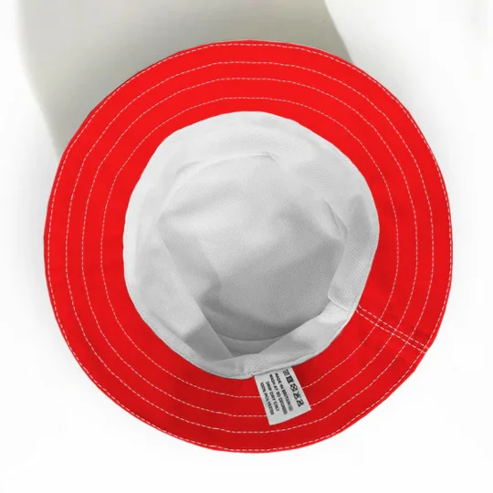 Vintage Brentford football fans bucket hat — A red-and-white 1989 home-inspired bucket hat celebrating classic Brentford FC style, ideal for supporters, matchdays, football collections and retro sportswear.