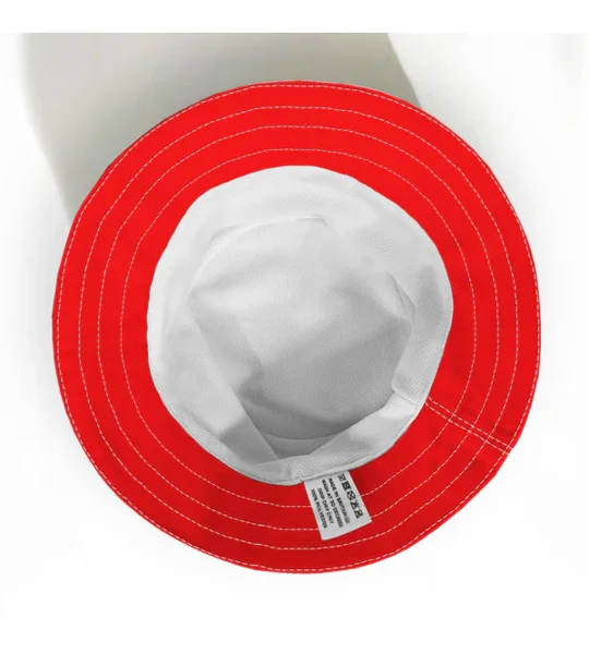 Vintage Brentford football fans bucket hat — A red-and-white 1989 home-inspired bucket hat celebrating classic Brentford FC style, ideal for supporters, matchdays, football collections and retro sportswear.