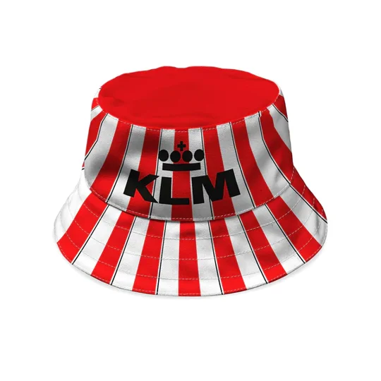 Red and white Brentford 1989-inspired football bucket hat — Retro-style fan hat showcasing traditional Brentford colours in a distinctive all-over design, combining nostalgic football fashion with everyday wearability.