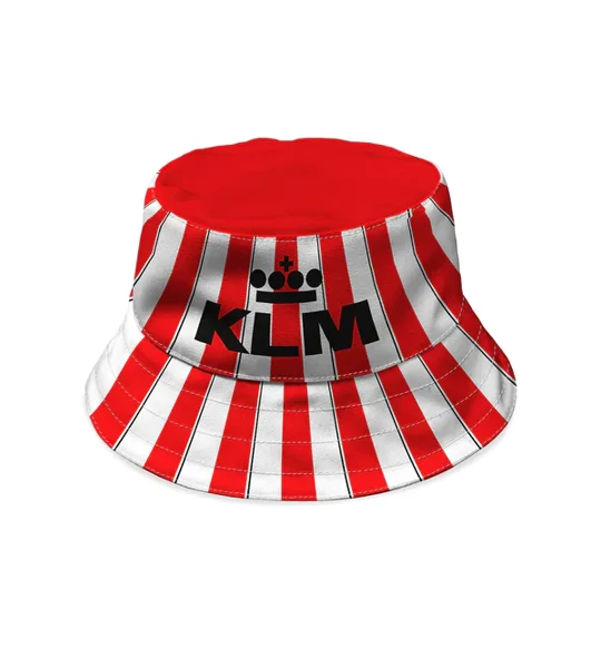 Red and white Brentford 1989-inspired football bucket hat — Retro-style fan hat showcasing traditional Brentford colours in a distinctive all-over design, combining nostalgic football fashion with everyday wearability.