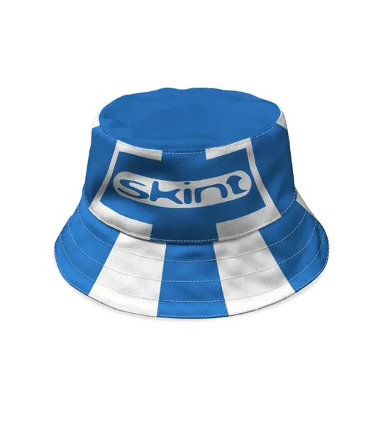 Brighton-inspired 1999 retro football bucket hat made from heavyweight 380gsm canvas