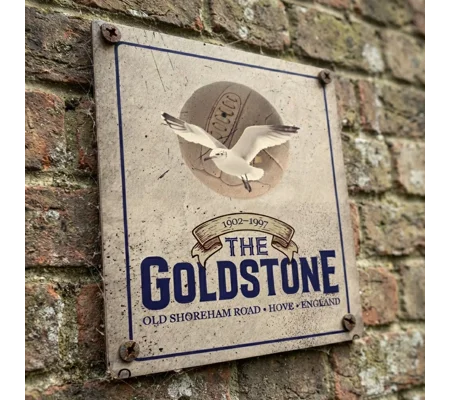 Goldstone Ground Vintage Metal Wall Sign | Brighton-Inspired Football Gift