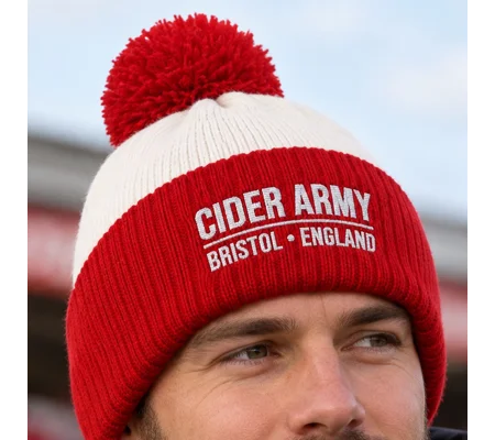 Bristol City-Inspired Cider Army Embroidered Retro-Style Bobble Hat