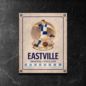 Eastville vintage metal wall sign