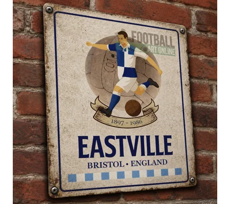 Eastville Vintage Metal Wall Sign | Bristol-Inspired Football Gift