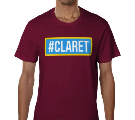 Claret Hashtag Fan T-Shirt