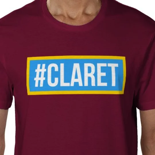 Claret Hashtag Fan T-Shirt