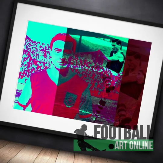 Burnley Jimmy Mcilroy Legend Retro Pop-art Framed Print