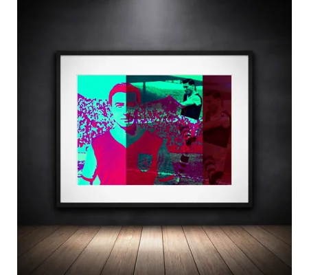 Burnley Jimmy Mcilroy Legend Retro Pop-art Framed Print
