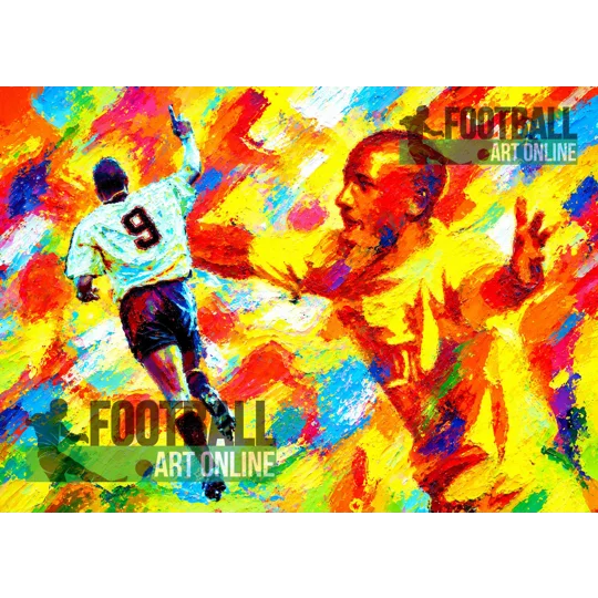 Dion Dublin Cambridge United-inspired football wall art print on 250gsm Silk Art paper