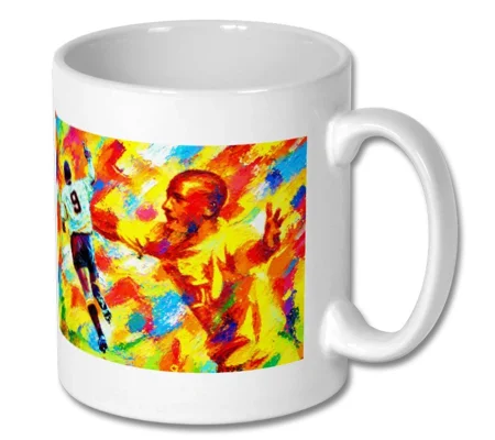 Cambridge United-Inspired Dion Dublin Retro Art Mug