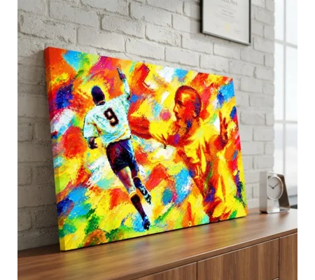 Cambridge United-Inspired Dion Dublin Retro Canvas Print