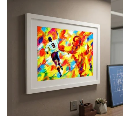 Cambridge United-Inspired Dion Dublin Retro Framed Print