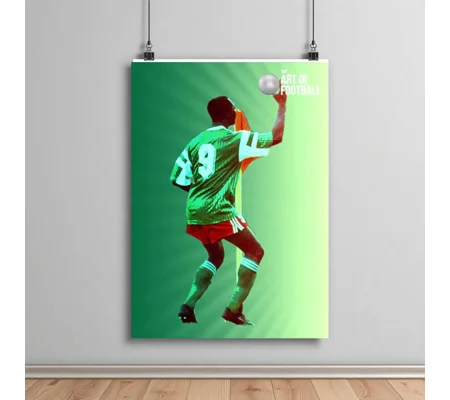Cameroon Poster | Roger Milla-Inspired 1990 World Cup Legend