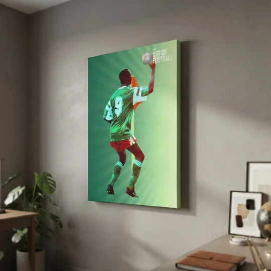 Cameroon 1990 | Roger Milla-inspired Iconic World Cup Legend Canvas Print