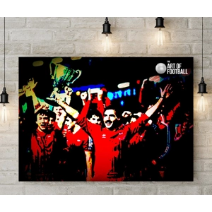Aberdeen 1983 Cup Winners Victory Pop-art Canvas Print