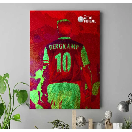 Arsenal Dennis Bergkamp Canvas Wall Art | Iconic Football Artwork