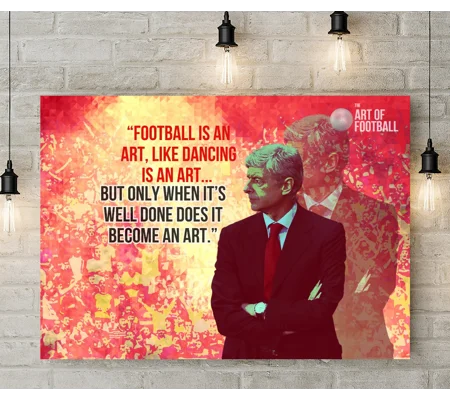 Arsenal Arsene Wenger Quote Pop-art Canvas Print | Football Wall Art