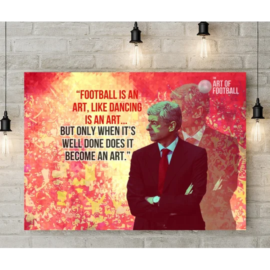 Arsenal Arsene Wenger Quote Pop-art Canvas Print | Football Wall Art