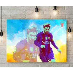 Barcelona FC Legend Lionel Messi Pop-art Canvas Print