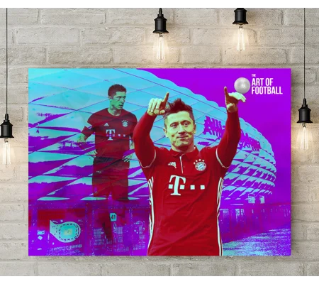 FC Bayern Munich Robert Lewandowski Pop-art Canvas Print
