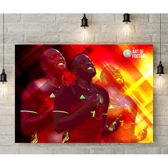 Belgium Romelu Lukaku Pop-art Canvas Print | Football Soccer Art