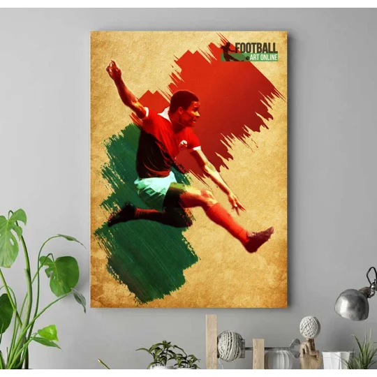 Benfica Eusebio Iconic Legend Canvas Print