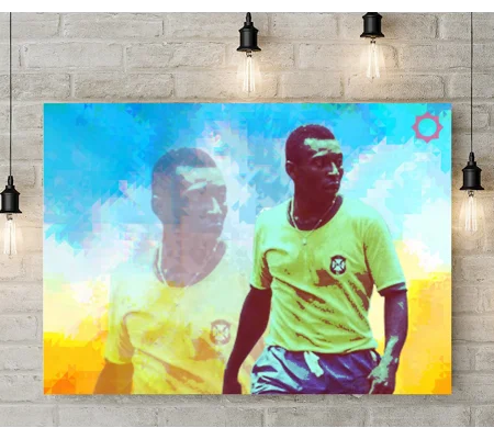 Brazil Pele Iconic Pop-art Canvas Print