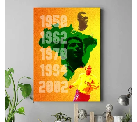 Brazil World Cup Legends Canvas Print