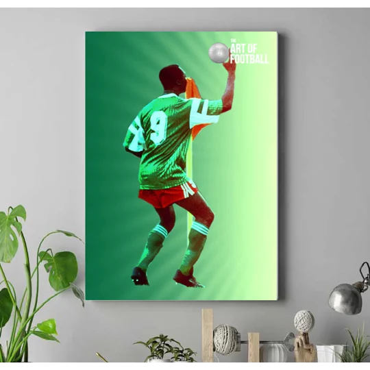 Cameroon 1990 | Roger Milla-inspired Iconic World Cup Legend Canvas Print