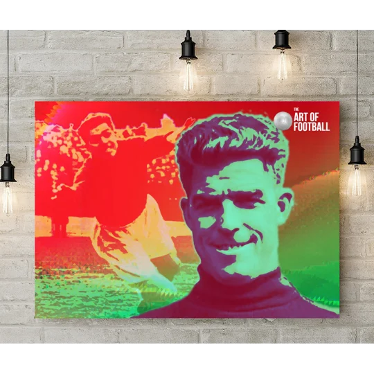 Sam Bartram Charlton Athletic-inspired vintage football artwork canvas wall print