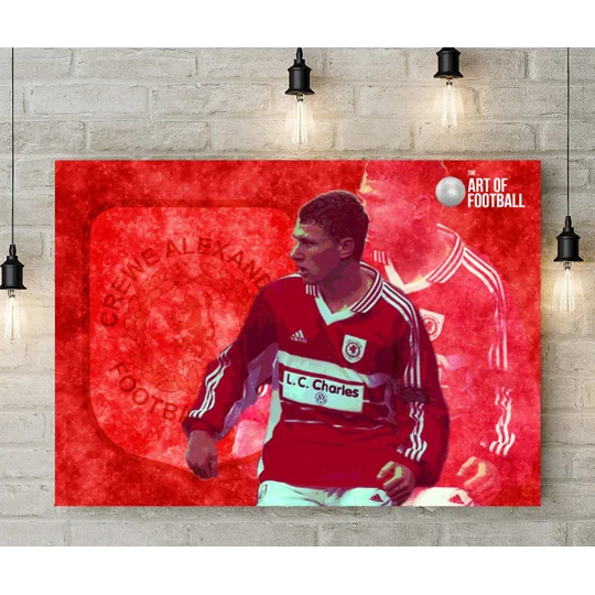 Crewe Alexandra FC Seth Johnson Iconic Legend Canvas Print