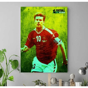 Denmark Michael Laudrup Iconic Legend Canvas Print
