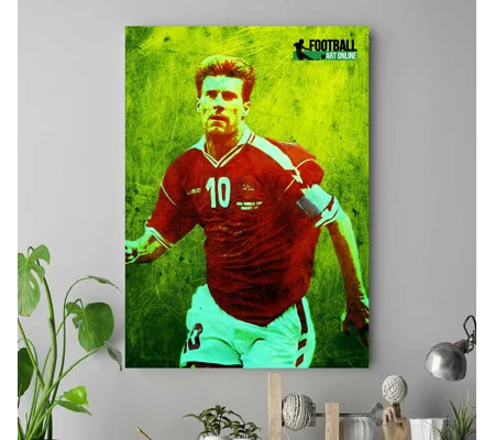 Denmark Michael Laudrup Iconic Legend Canvas Print