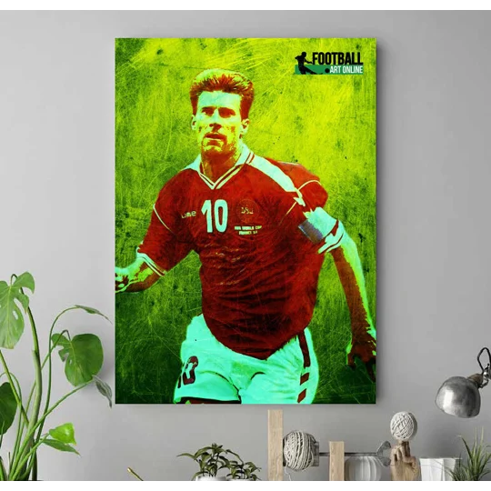 Denmark Michael Laudrup Iconic Legend Canvas Print