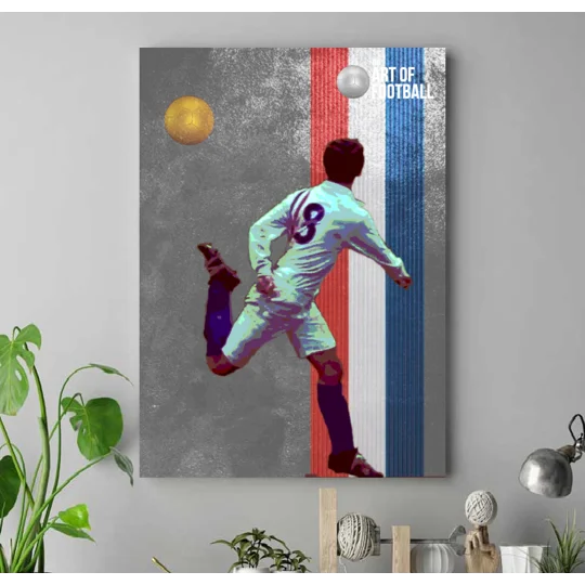 Escape to Victory Ossie Ardiles-inspired football canvas wall art for classic movie fans