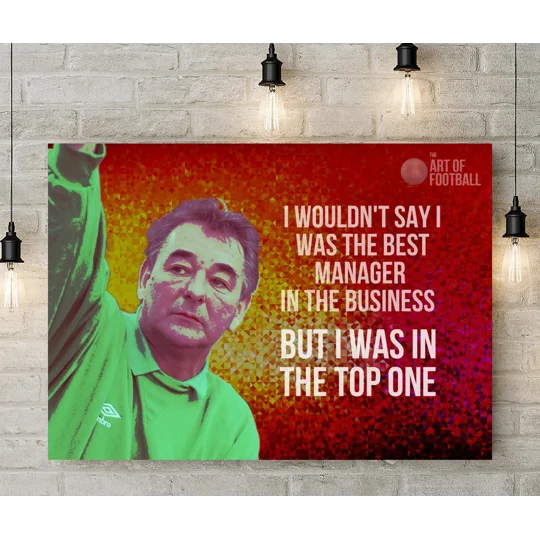 Nottingham Forest Brian Clough Quote Pop-art Canvas Print