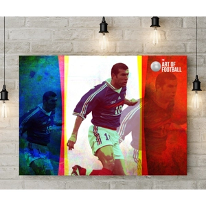 France Zinedine Zidane Legend Pop-art Canvas Print