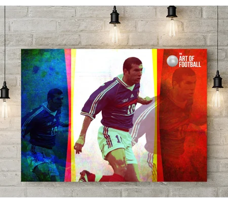 France Zinedine Zidane Legend Pop-art Canvas Print