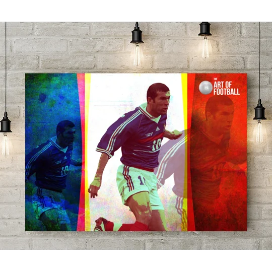 France Zinedine Zidane Legend Pop-art Canvas Print