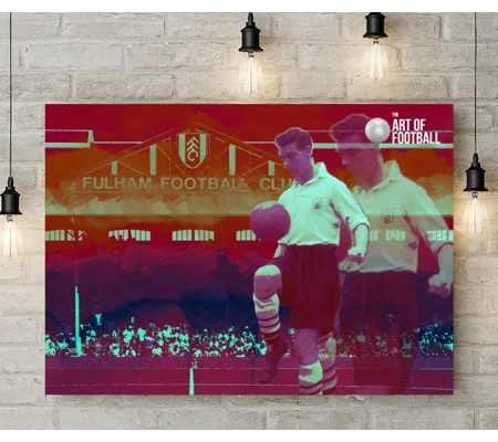 Fulham FC Legend Johnny Haynes Retro Style Canvas Print
