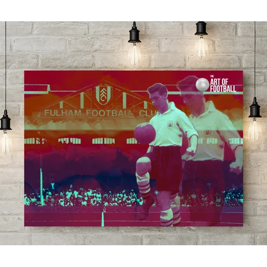 Fulham FC Legend Johnny Haynes Retro Style Canvas Print