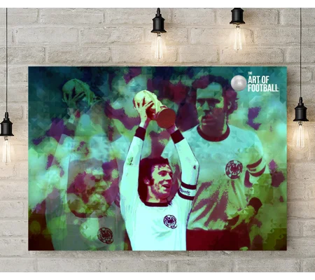Germany Franz Beckenbauer Iconic World Cup Retro Canvas Print