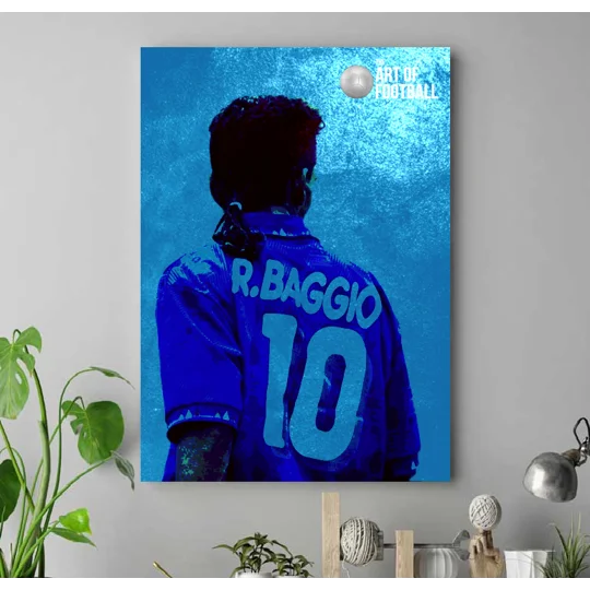 Italy Roberto Baggio Iconic Legend Canvas Print