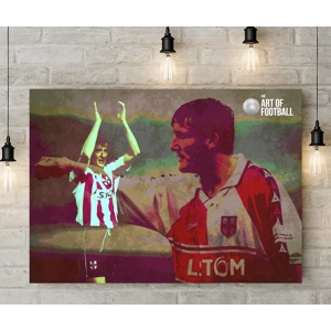Lincoln City FC Grant Brown Iconic Legend Canvas Print