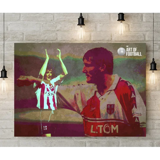 Lincoln City FC Grant Brown Iconic Legend Canvas Print