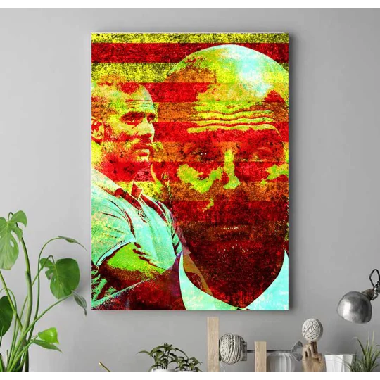 Manchester Josep Pep Guardiola Pop-art Canvas Print | Football Wall Art