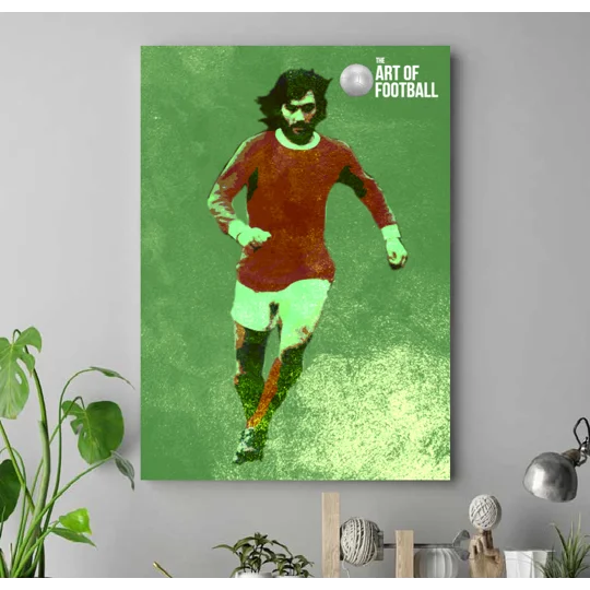 Manchester United FC George Best Iconic Vintage Canvas Print