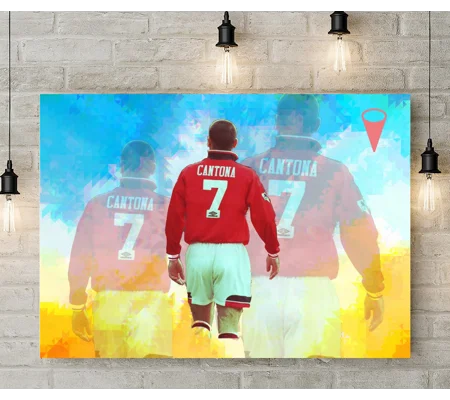 Manchester United FC Legend Eric Cantona Pop-art Canvas Print
