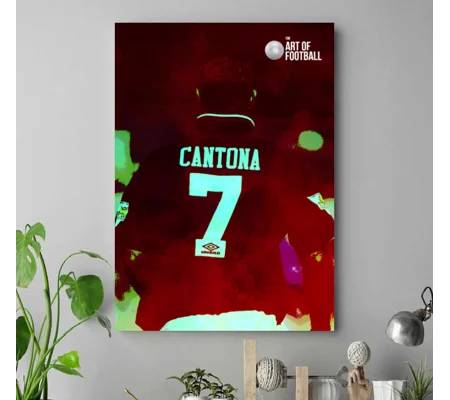 Manchester United FC Eric Cantona Iconic No7 Canvas Print
